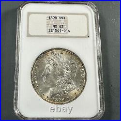 1898 $1 Morgan Silver Dollar, NGC MS63 (78283)