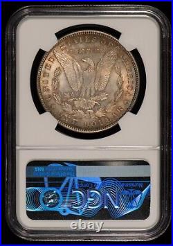 1898 $1 Morgan Silver Dollar PQ Neon Rainbow Toning NGC MS 64 SKU-B2368