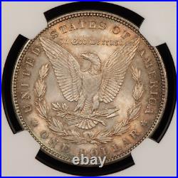 1898 $1 Morgan Silver Dollar PQ Neon Rainbow Toning NGC MS 64 SKU-B2368