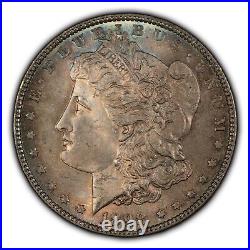1898 $1 Morgan Silver Dollar PQ Neon Rainbow Toning NGC MS 64 SKU-B2368