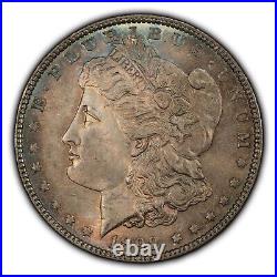 1898 $1 Morgan Silver Dollar PQ Neon Rainbow Toning NGC MS 64 SKU-B2368
