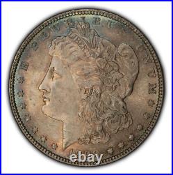 1898 $1 Morgan Silver Dollar PQ Neon Rainbow Toning NGC MS 64 SKU-B2368