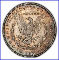1898 $1 Morgan Silver Dollar PQ Neon Rainbow Toning NGC MS 64 SKU-B2368
