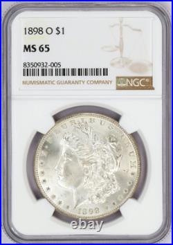 1898 O Morgan 90 % Silver Dollar Graded MS 65 by NGC 005