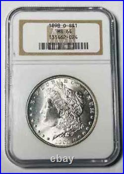 1898 O Morgan Silver Dollar NGC MS-64 Beautiful Rainbow Toning! Rainbow Toning