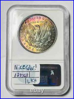 1898 O Morgan Silver Dollar NGC MS-64 Beautiful Rainbow Toning! Rainbow Toning