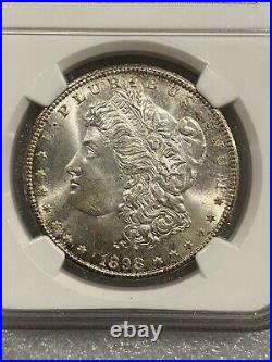 1898 O Morgan Silver Dollar NGC MS65 STUNNER See pics (003)