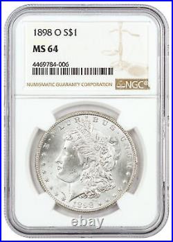 1898 O Silver Morgan Dollar $1 NGC MS64 Brown Label