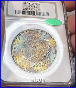 1898-O TONED? (MS63 CAC) Morgan Silver Dollar Toner NGC Graded Coin with Color