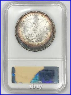 1898 P Morgan Silver Dollar NGC MS-65 rainbow toning reverse