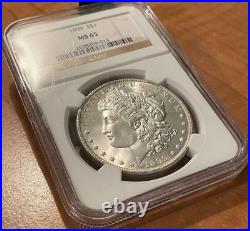1899 Morgan Silver Dollar Gem MS65 NGC Classic Brown Label ONLY 330K Minted