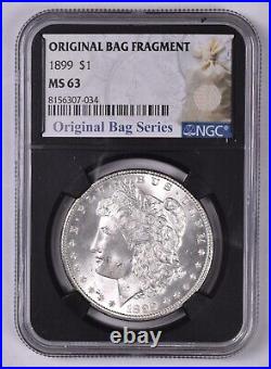 1899 Morgan Silver Dollar NGC MS63 Original Relic Bag Label Series