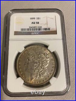 1899 Morgan Silver Dollar Philadelphia Mint NGC AU 58