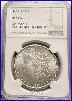 1899 O Morgan Silver Dollar NGC MS 64, GEM BU Choice Uncirculated Free Ship