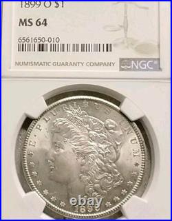 1899 O Morgan Silver Dollar NGC MS 64, GEM BU Choice Uncirculated Free Ship
