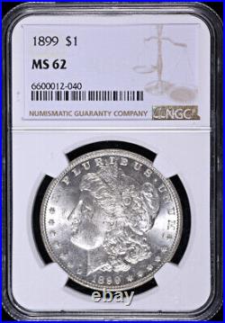 1899-P Morgan Silver Dollar NGC MS62 Superb Eye Appeal Strong Strike
