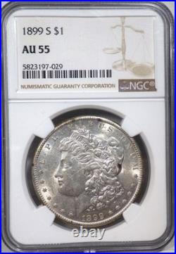 1899-S Morgan Silver Dollar NGC graded AU 55 Lots of Luster