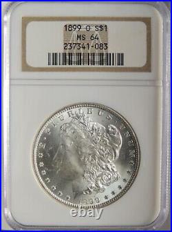 1899-o $1 Morgan Silver Dollar Ngc Ms64 #237341-083 (vam-25b) Great Eye Appeal