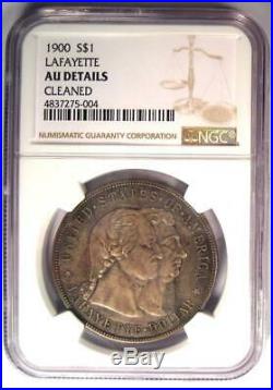1900 Lafayette Silver Dollar $1 NGC AU Details Rare Certified Coin