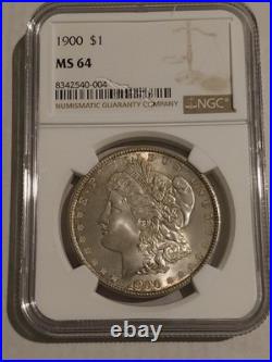 1900 Morgan Silver Dollar NGC MS64 Philadelphia Minted Beautiful Coin