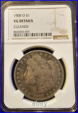 1900-O $1 US Morgan Silver Dollar NGC VG Details- Cleaned