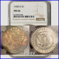 1900-O Morgan Dollar Silver $1 MS 64 NGC Color Toned