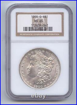 1900-O Morgan Silver Dollar, NGC MS-65, Blast White