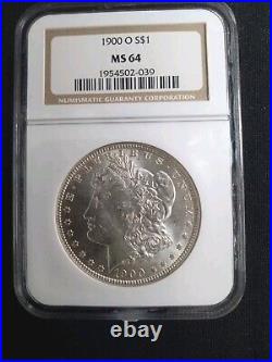 1900-O Morgan dollar, NGC MS-64 exceptional for the grade