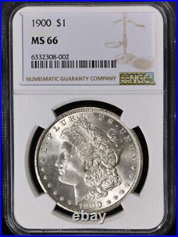 1900-P Morgan Silver Dollar NGC MS66 Blazing White Gem Strong Strike