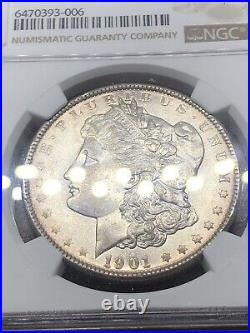 1901 Morgan Silver Dollar NGC AU58! Rare Key Date Coin! Good Eye Appeal