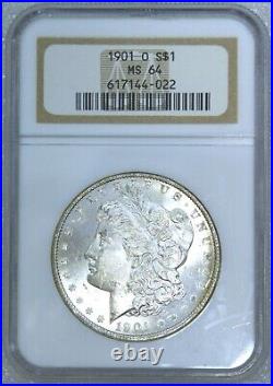 1901-O Morgan Silver Dollar NGC MS64 Original White Gorgeous Luster PQ #A319B