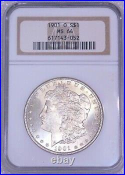 1901-O Morgan Silver Dollar NGC MS64 Original White Gorgeous Luster PQ #B845