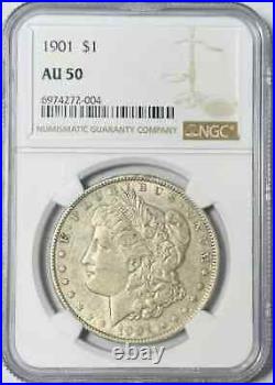 1901 P Morgan Silver Dollar NGC AU-50