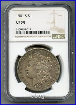 1901 S Morgan Silver Dollar NGC VF 25