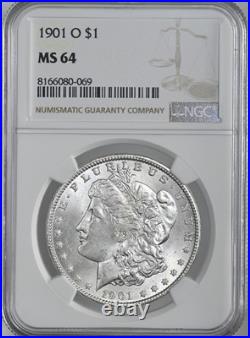 1901-o $1 Morgan Silver Dollar New Orleans Mint Ngc Ms64 #8166080-069