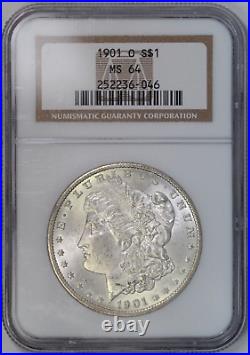 1901-o Morgan Silver Dollar Ngc Ms64 Blast White Beautiful Coin