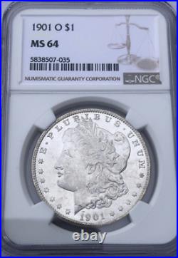 1901-o Silver Morgan Dollar Ngc Select-bu Ms-64 Clear & Bright Highest-grades
