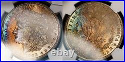 1902-O $1 Morgan Silver Dollar PQ Rainbow Toning NGC MS 64 SKU-B2179