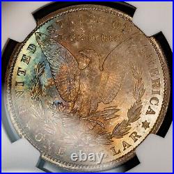 1902-O $1 Morgan Silver Dollar PQ Rainbow Toning NGC MS 64 SKU-B2179