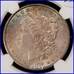 1902-O $1 Morgan Silver Dollar Rainbow Mint Bag Toning NGC MS 63 SKU-D5031