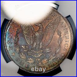 1902-O $1 Morgan Silver Dollar Rainbow Mint Bag Toning NGC MS 63 SKU-D5031
