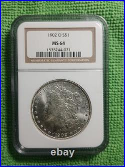 1902 O Morgan Silver Dollar NGC MS 64 Nice 90% Silver Coin