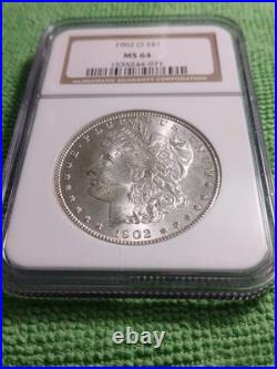 1902 O Morgan Silver Dollar NGC MS 64 Nice 90% Silver Coin
