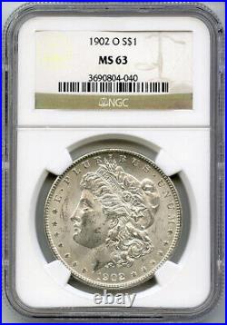 1902-O Morgan Silver Dollar NGC MS63 -New Orleans Mint-DM479