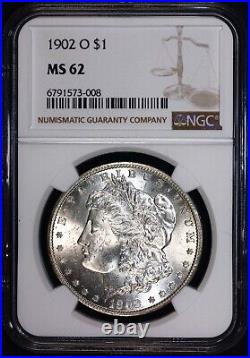 1902-O Morgan Silver Dollar New Orleans Mint NGC MS62