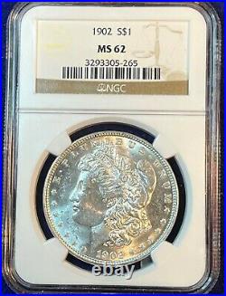 1902-P Silver Morgan Dollar NGC MS 62 Frosty White Undergraded Better Date
