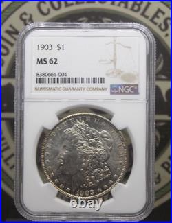1903 P Morgan SILVER Dollar $1 NGC MS62 #004 Unc Uncirculated ECC&C, Inc 1903 P Morgan SILVER Dollar $1 NGC MS62 #004 Unc Uncirculated ECC&C, Inc