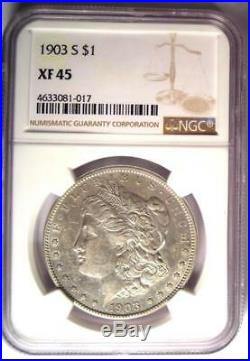 1903-S Morgan Silver Dollar $1 Certified NGC XF45 Rare Date Coin Looks AU
