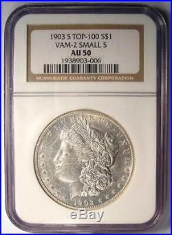 1903-S Morgan Silver Dollar $1 Small Micro S VAM-2 NGC AU50 $5,000 Value