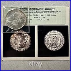 1904-O $1 Morgan Silver Dollar, NCI MS64, Old 80's Photo Cert (86259)